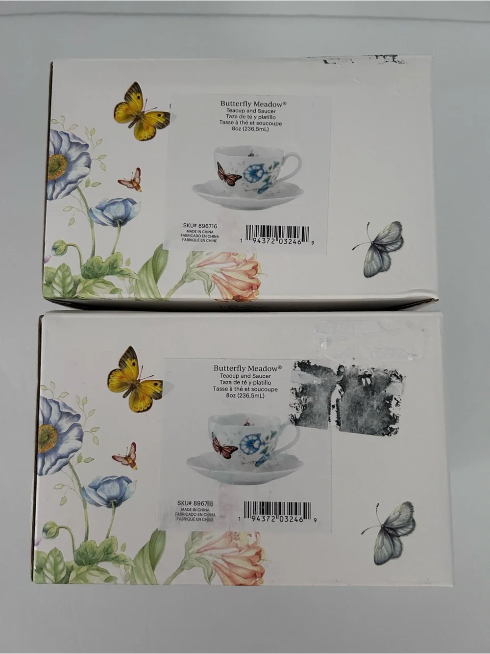 Lenox Butterfly Meadow Teacup and Saucer (Set of 2)